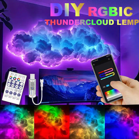 RGB 3D Thundercloud Light – Smart LED Cloud Lamp with Music Sync & App Control