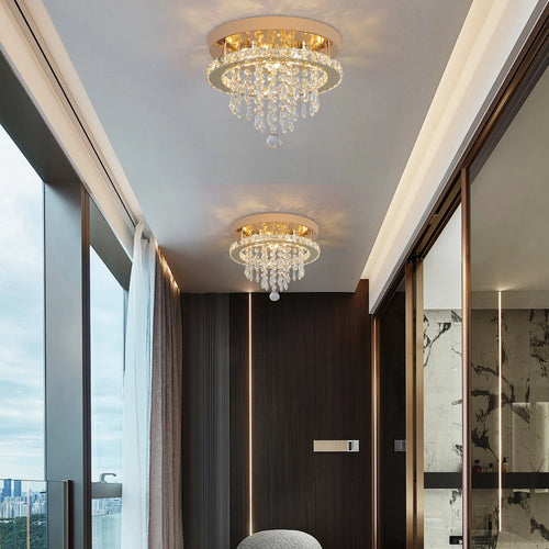 VETRULUS Gold Crystal LED Chandelier – Luxury Modern Ceiling Light