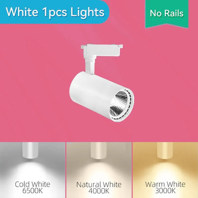 LED COB Track Light Set – Adjustable Spotlight Rail System