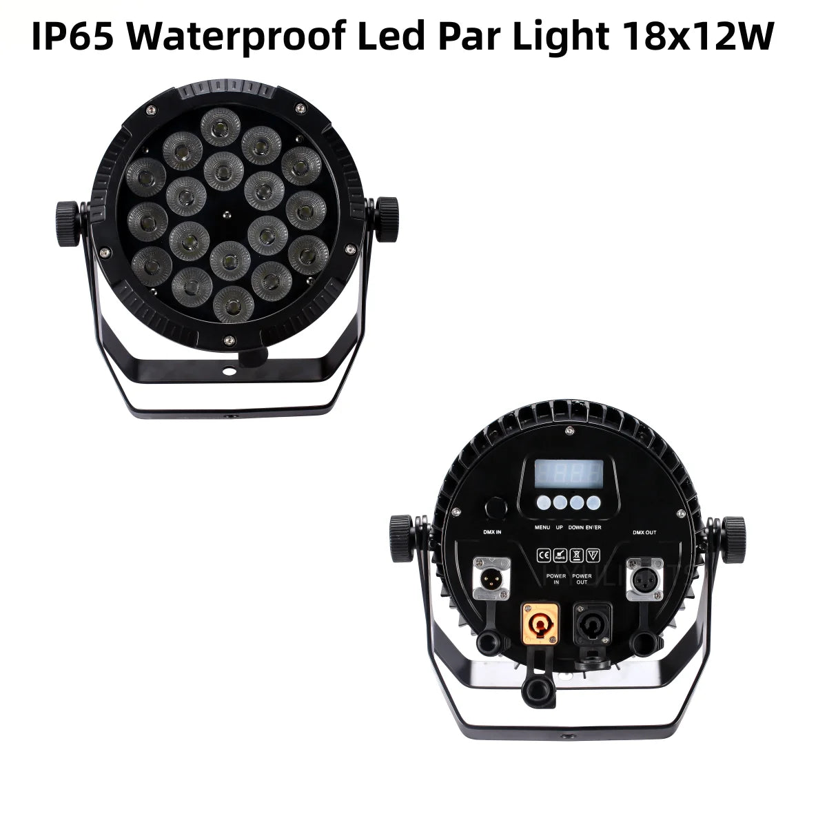 IP65 Waterproof Stage Effect Aluminum Led Par 18x18W RGBWA UV 6in1 DMX512 Outdoor Down Light DJ Equipment Disco Wash No Noise