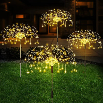 Solar Firework LED Garden Lights Waterproof Outdoor Pathway Yard Decorative Fairy Lights