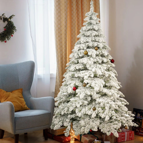 7.5ft Christmas Tree, 400 LED Lights, 1050 Bendable Branches, Creative Decor Ideal Xmas Tree