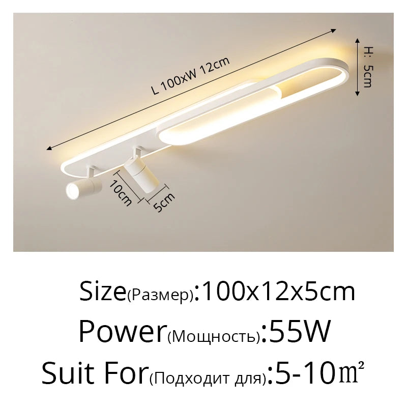 Modern Acrylic LED Chandelier with Adjustable Spotlights and Dimmable Lighting