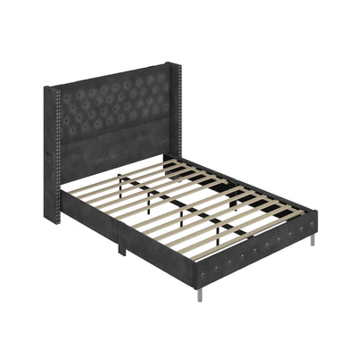 Queen Size Upholstered Platform Bed
