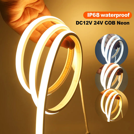IP68 COB LED Neon Strip – 320 LEDs/m Waterproof Linear Light