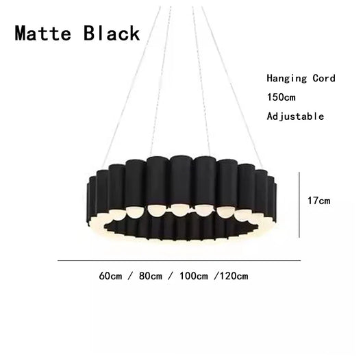 Nordic Led Carousel Pendant Light Luxury Designer Chandelier Lighting Gold Electroplating Restaurant Living Room Decor