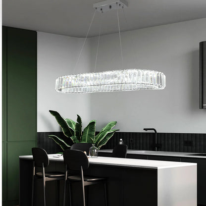 Modern Nordic Crystal LED Pendant Light with Remote Color Control