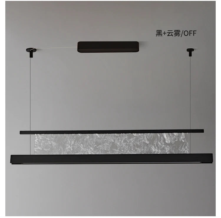 Italian Modern Luxury Linear LED Chandelier with Minimalist Designer Style