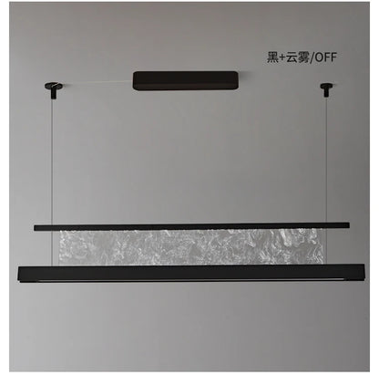 Italian Modern Luxury Linear LED Chandelier with Minimalist Designer Style