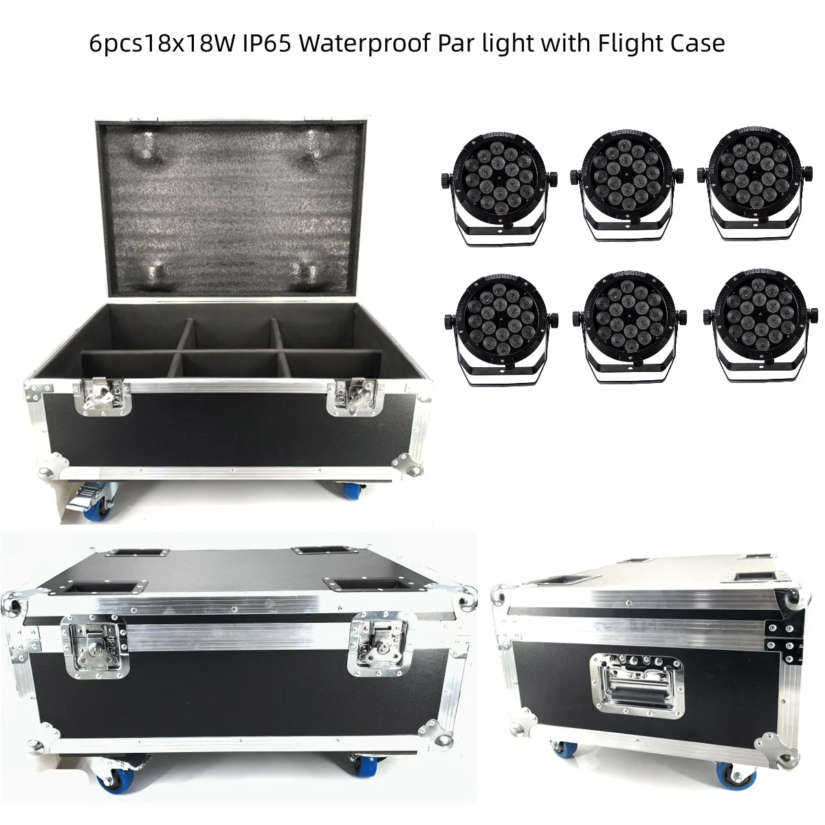 IP65 Waterproof Stage Effect Aluminum Led Par 18x18W RGBWA UV 6in1 DMX512 Outdoor Down Light DJ Equipment Disco Wash No Noise