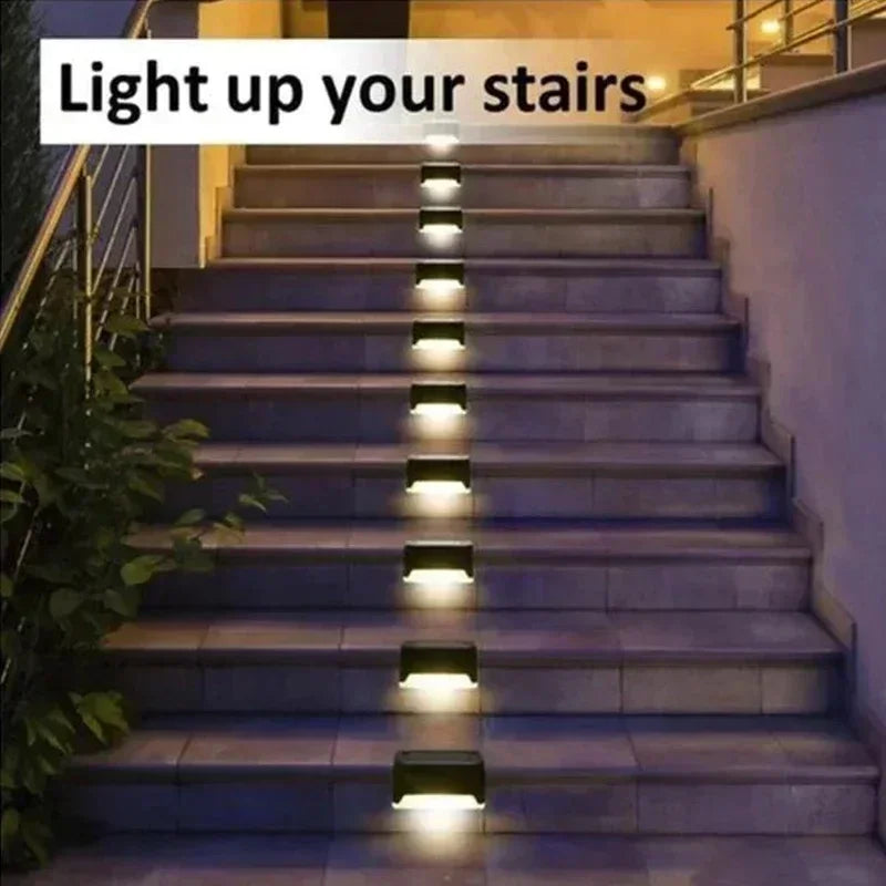 Solar Step Lights Outdoor – IP65 Waterproof LED Stair, Deck & Pathway Lights