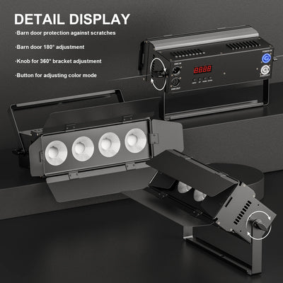 200W COB LED Par Light – DMX512 Cold White Stage Wash