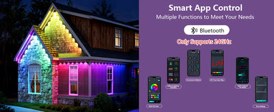 Smart RGBIC Permanent Outdoor Lights – 50ft / 100ft / 150ft LED String Lighting