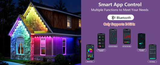 Smart RGBIC Permanent Outdoor Lights – 50ft / 100ft / 150ft LED String Lighting