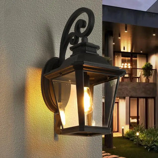 14″ Outdoor Wall Lanterns (2-Pack) – Black Waterproof Vintage Sconces