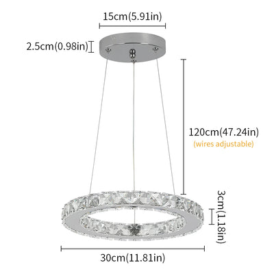 Ring Led Hanging Light Pendant Lamp Luxury Gold Copper New Chandelier Lustre Ceiling Lamp Living Dining Room Home Decor Fixture| Upload