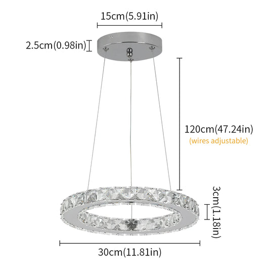 Ring Led Hanging Light Pendant Lamp Luxury Gold Copper New Chandelier Lustre Ceiling Lamp Living Dining Room Home Decor Fixture| Upload