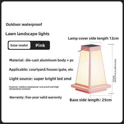 New Outdoor Waterproof Solar Garden Lawn Lamp Camping Balcony Garden Decoration Ambient Light Outdoor Dining-Table Portable Lamp