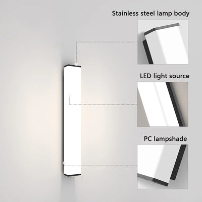 Stainless Steel LED Outdoor Wall Lamp – IP65 Waterproof Sconce