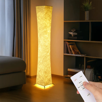 Modern Art Deco LED Floor Lamp with Remote Control – Warm Ambient Lighting for Bedroom & Living Room