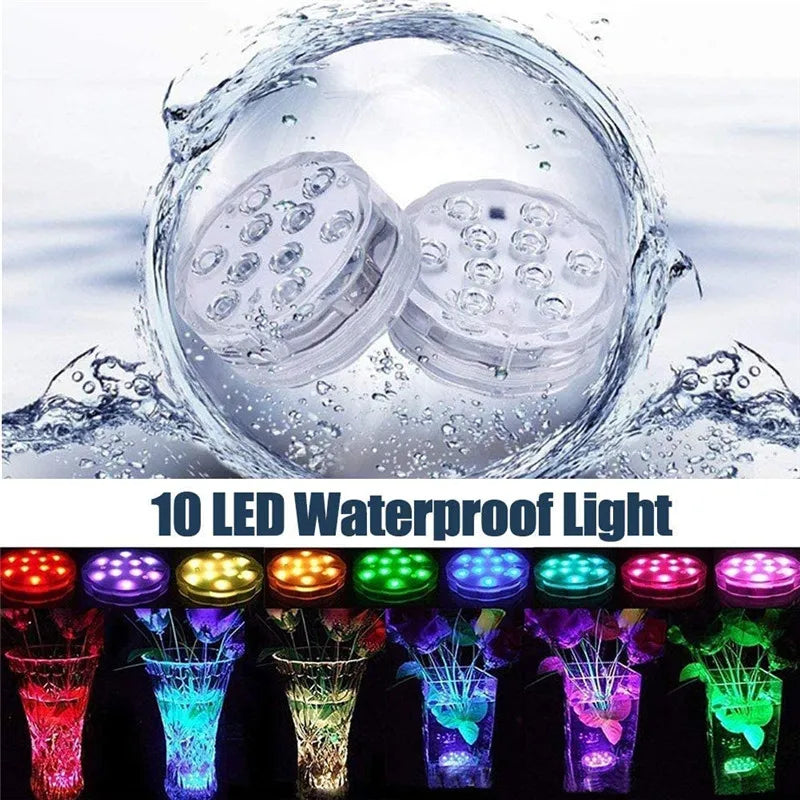 10 LEDs RGB Submersible Light