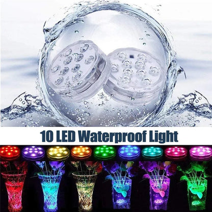 10 LEDs RGB Submersible Light