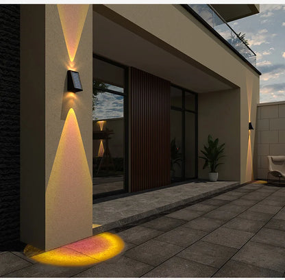 Outdoor Solar Lights Sunlight Garden Fence Outdoor Solar Lights Solar Stair Lights Up and Down Courtyard Street Modern Wall Lamps