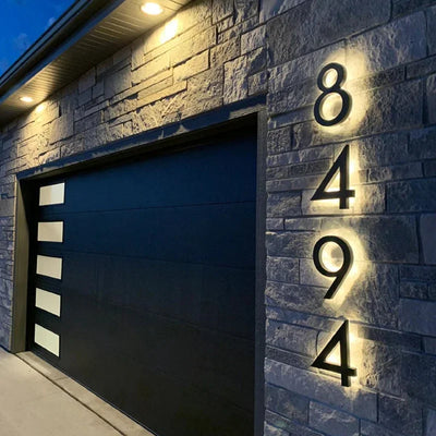 Custom LED House Number Light – 3D Stainless Steel Waterproof Sign