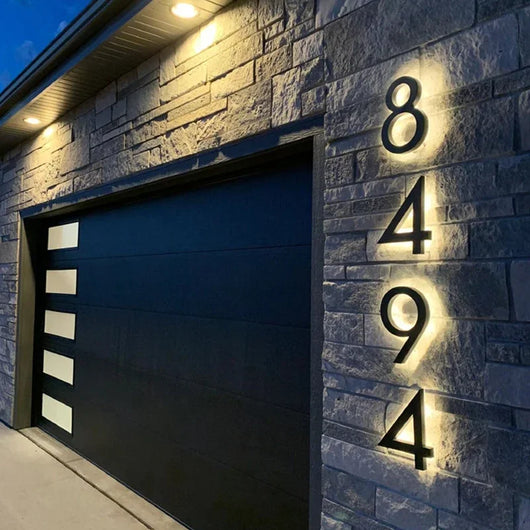 Custom LED House Number Light – 3D Stainless Steel Waterproof Sign