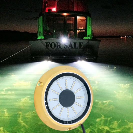 144W RGBW Bronze Waterproof IP68 Submersible Marine LED Underwater Light