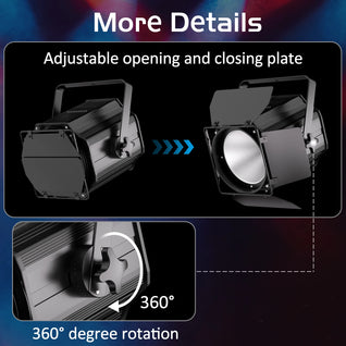 200W RGBWA+UV COB Par Light – 6-in-1 DMX512 Stage Wash Light