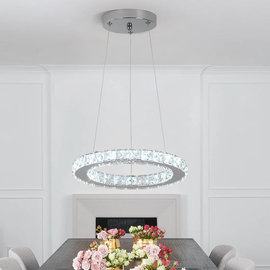 Ring Led Hanging Light Pendant Lamp Luxury Gold Copper New Chandelier Lustre Ceiling Lamp Living Dining Room Home Decor Fixture| Upload