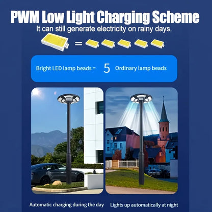 Flying saucer solar lamp, round UFO lamp, villa community square landscape lamp, induction integrated street lamp, courtyard street