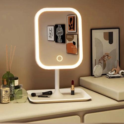 LED Vanity Makeup Mirror – Touch Control, 3-Color Lighting
