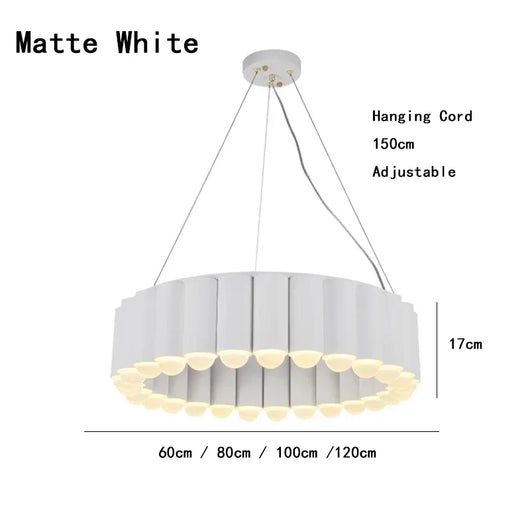 Nordic Led Carousel Pendant Light Luxury Designer Chandelier Lighting Gold Electroplating Restaurant Living Room Decor