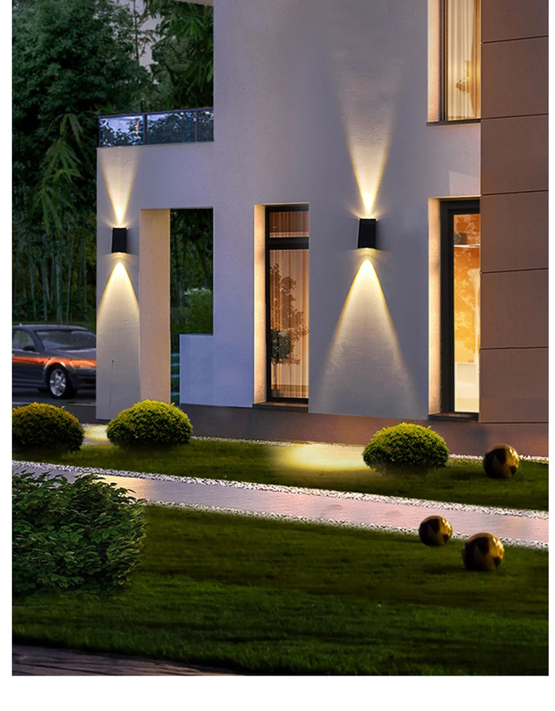 Outdoor Solar Lights Sunlight Garden Fence Outdoor Solar Lights Solar Stair Lights Up and Down Courtyard Street Modern Wall Lamps