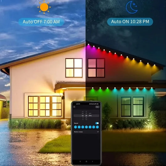 Smart RGBIC Permanent Outdoor Lights – 50ft / 100ft / 150ft LED String Lighting