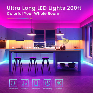 200 Ft Smart RGB Strip Lights