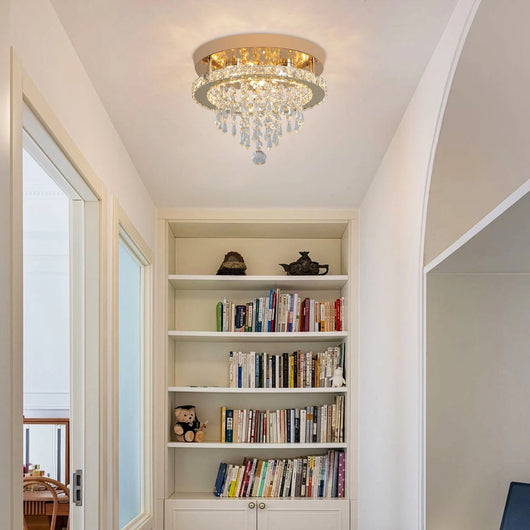 VETRULUS Gold Crystal LED Chandelier – Luxury Modern Ceiling Light