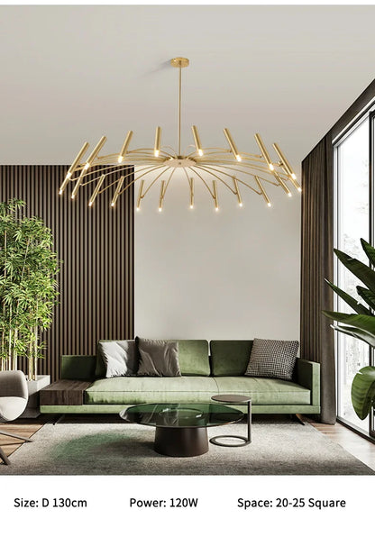 Modern Black Metal Ceiling Spotlight Chandelier