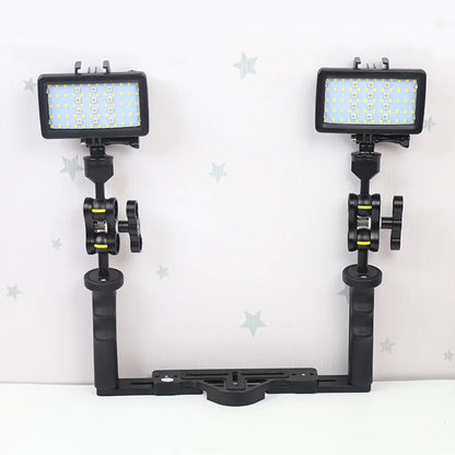 Seafrogs Aluminum Alloy Tray with Diving 40M Waterproof Underwater LED Photography Lighting Clamp