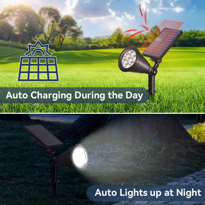 LED Solar Garden Spotlights – IP65 Waterproof Outdoor Landscape Lights