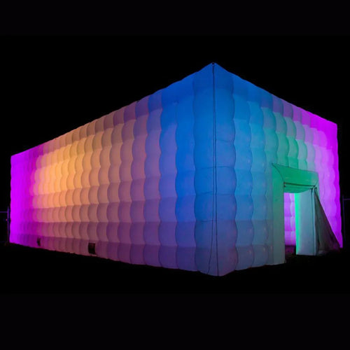 8x8x4M Large White Inflatable Night Club Disco Cube Party Tent Square Gazebo Event Shelter for Weddings & Outdoor Events