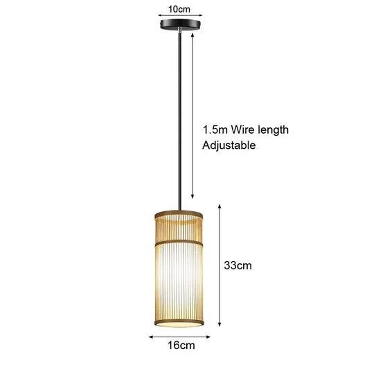 Handcrafted Bamboo Pendant Lamp – Wicker LED Ceiling Light