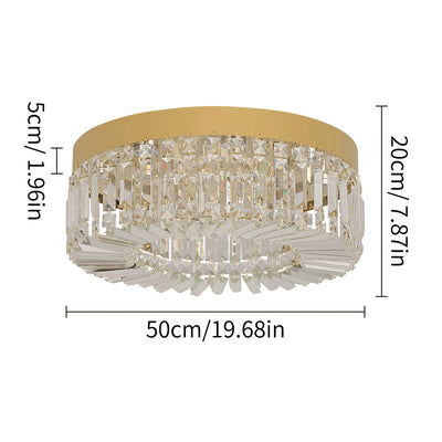 Gold Luxury Crystal Ceiling Lamp Living Room Modern Chandeliers Decoration LED Ceiling Lights Lighting Fixture Diameter 40/50cm