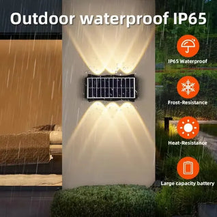 Solar LED Wall Light – Up & Down Waterproof Outdoor Lamp