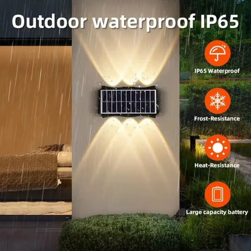 Solar LED Wall Light – Up & Down Waterproof Outdoor Lamp