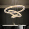 Luxury 3-Ring Crystal LED Kitchen Ceiling Light – Adjustable Color Modes