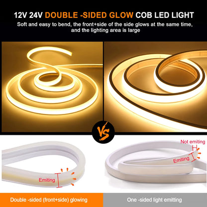 Dimmable COB LED Strip 12V 24V