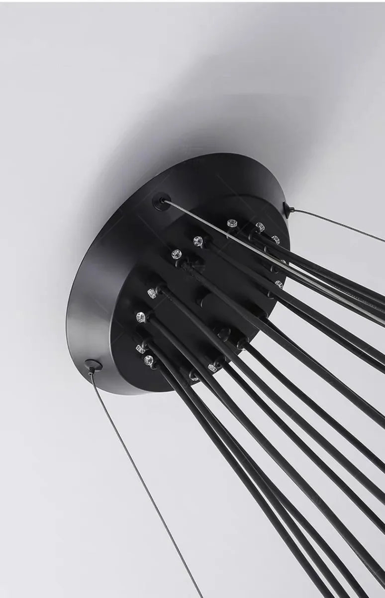 Modern Glass Ball Chandelier with Hand-Blown Spheres and LED Illumination